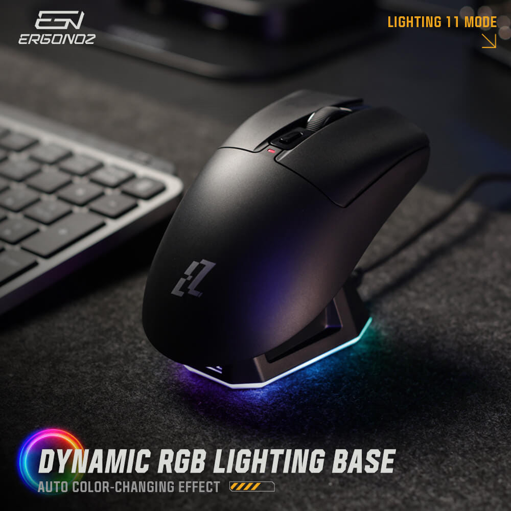 เมาส์เกมมิ่งไร้สาย, ERGONOZ EZ-VELOZ-EP2-B, สีดำ (EZZENTIAL GAMING MOUSE VELOZ X)_8
