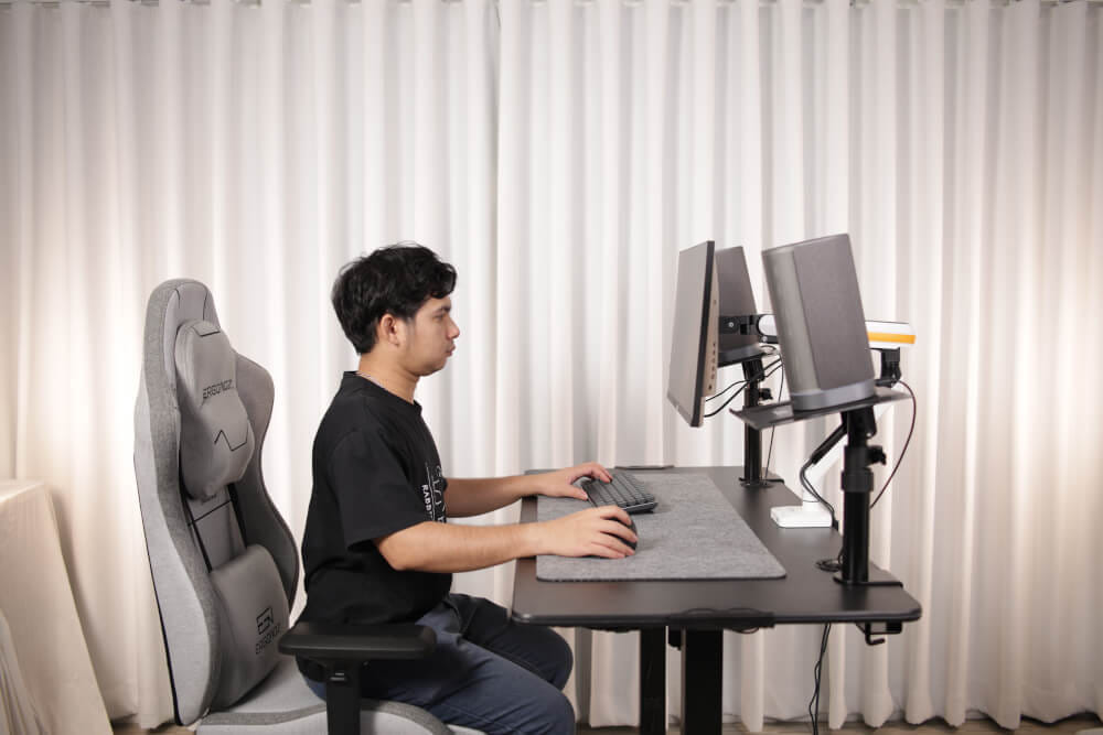 เก้าอี้เกมมิ่ง ERGONOZ EGN-INTEGRA-G สีเทา (INTEGRA GAMING CHAIR)_5