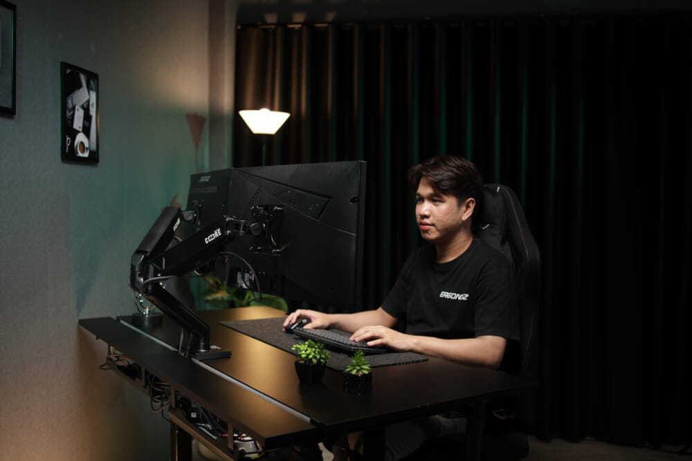 แขนจับจอ ERGONOZ รุ่น CORE แขนคู่ สำหรับหน้าจอ 17 - 32 นิ้ว สีดำ (EGN-CORE-D-B)_10