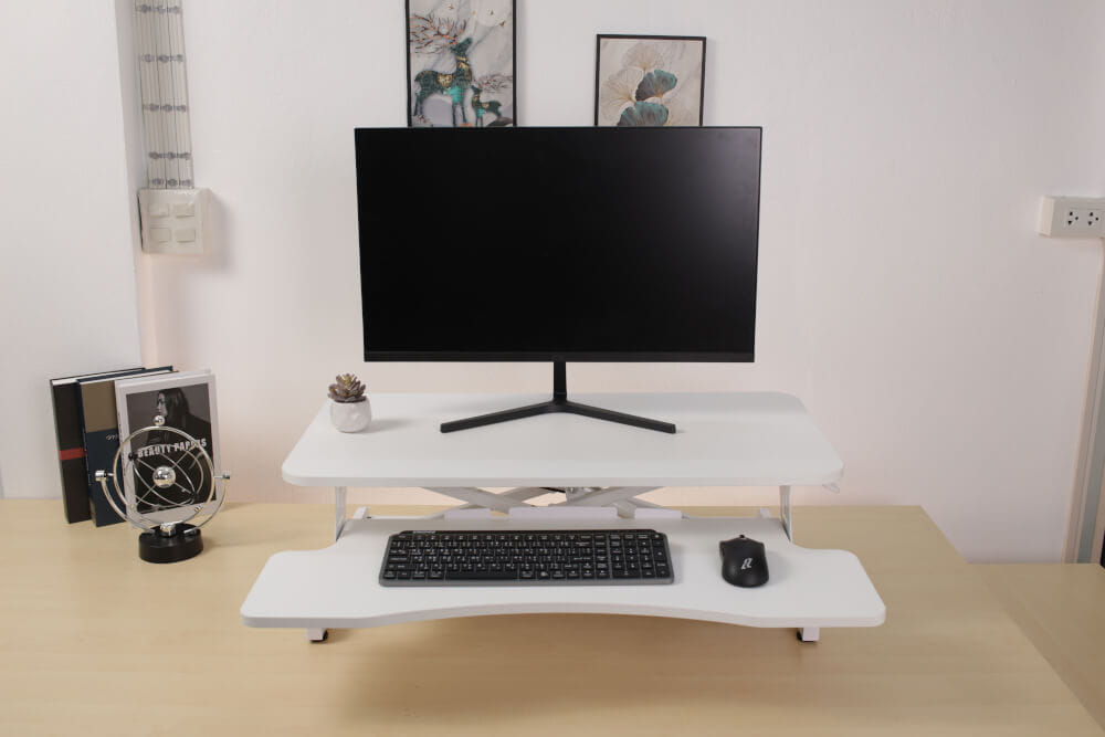โต๊ะปรับระดับ โต๊ะทำงานแบบยืน ERGONOZ EGN-STA01V2-W, สีขาว (STANDING DESK CONVERTER V.2)_9