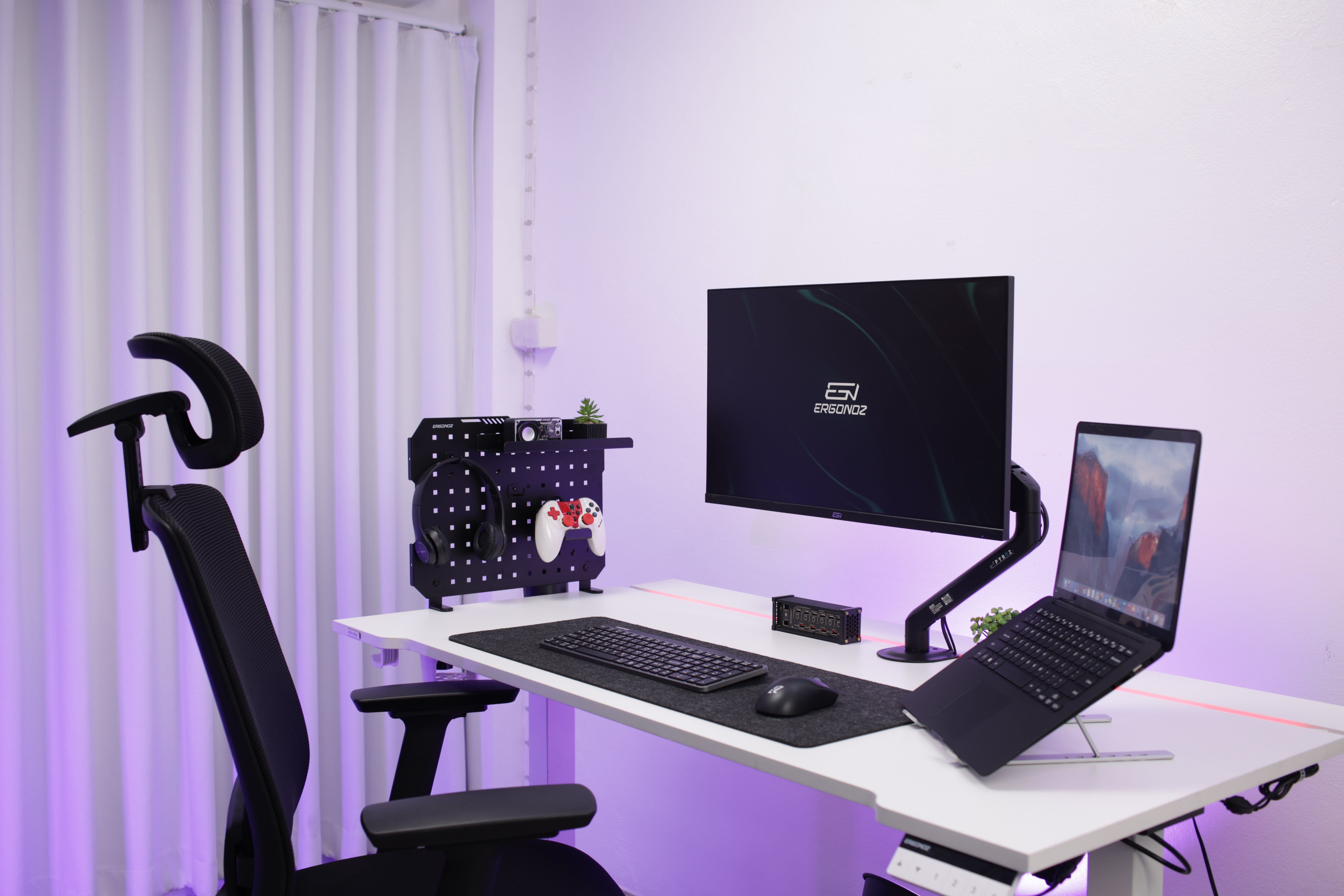 แผงบอร์ดสำหรับแขวนอุปกรณ์ ERGONOZ EGN-PANEL03-B, สีดำ (แผงบอร์ดแบบหนีบขอบโต๊ะ พร้อมอุปกรณ์เสริม)_8
