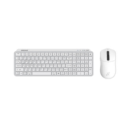 ชุดคีย์บอร์ดไร้สายและเมาส์เกมมิ่งไร้สาย, ERGONOZ EGN-MKB-SET01-W KEYBOARD 01 AND EZZENTIAL GAMING MOUSE VELOZ ONE SET, สีขาว/ขาว_1