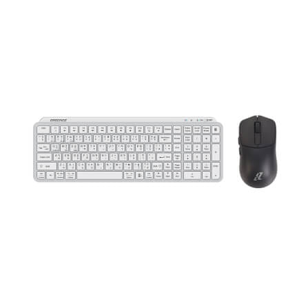 ชุดคีย์บอร์ดไร้สายและเมาส์เกมมิ่งไร้สาย, ERGONOZ EGN-MKB-SET04-BW KEYBOARD 01 AND EZZENTIAL GAMING MOUSE VELOZ ONE SET, สีขาว/ดำ_1