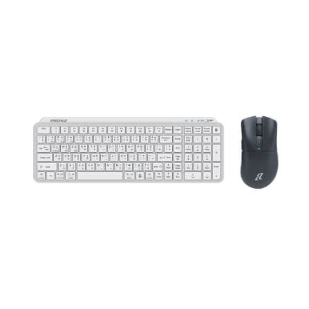 ชุดคีย์บอร์ดไร้สายและเมาส์เกมมิ่งไร้สาย, ERGONOZ EGN-MKB-SET05-BW KEYBOARD 01 AND EZZENTIAL GAMING MOUSE VELOZ X SET, สีขาว/ดำ_1