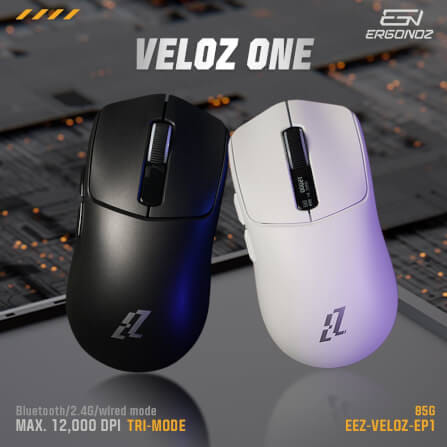 เมาส์เกมมิ่งไร้สาย, ERGONOZ EZ-VELOZ-EP1-B, สีดำ (EZZENTIAL GAMING MOUSE VELOZ ONE)_2