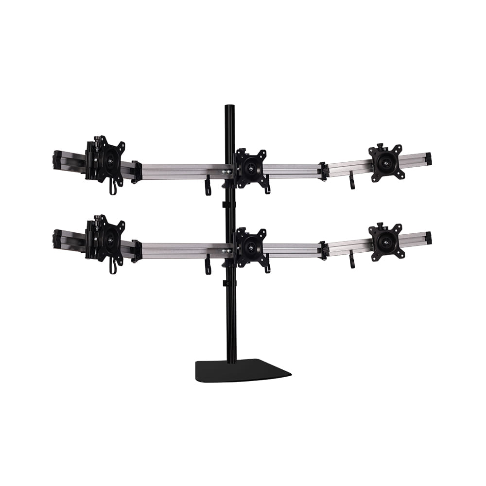 แขนจับจอ ERGONOZ รุ่น 02 DIY BAR สำหรับหน้าจอ 15 - 27 นิ้ว จำนวน 6 จอ สีดำ (EGN-02-BB3-04-B)_2