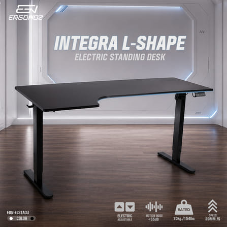 โต๊ะปรับระดับไฟฟ้า ERGONOZ EGN-ELSTA03-B, สีดำ (INTEGRA L-SHAPE ELECTRIC STANDING DESK)_2