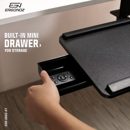 ชั้นวางคีย์บอร์ดแบบพับได้ ERGONOZ EGN-UDAC-01-B, สีดำ (UNDER-DESK KEYBOARD TRAY)_6