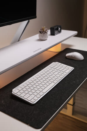 ชุดคีย์บอร์ดไร้สายและเมาส์เกมมิ่งไร้สาย, ERGONOZ EGN-MKB-SET01-W KEYBOARD 01 AND EZZENTIAL GAMING MOUSE VELOZ ONE SET, สีขาว/ขาว_2