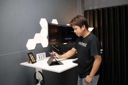 โต๊ะปรับระดับไฟฟ้า ERGONOZ EGN-ELSTA03-W, สีขาว (INTEGRA L-SHAPE ELECTRIC STANDING DESK)_9