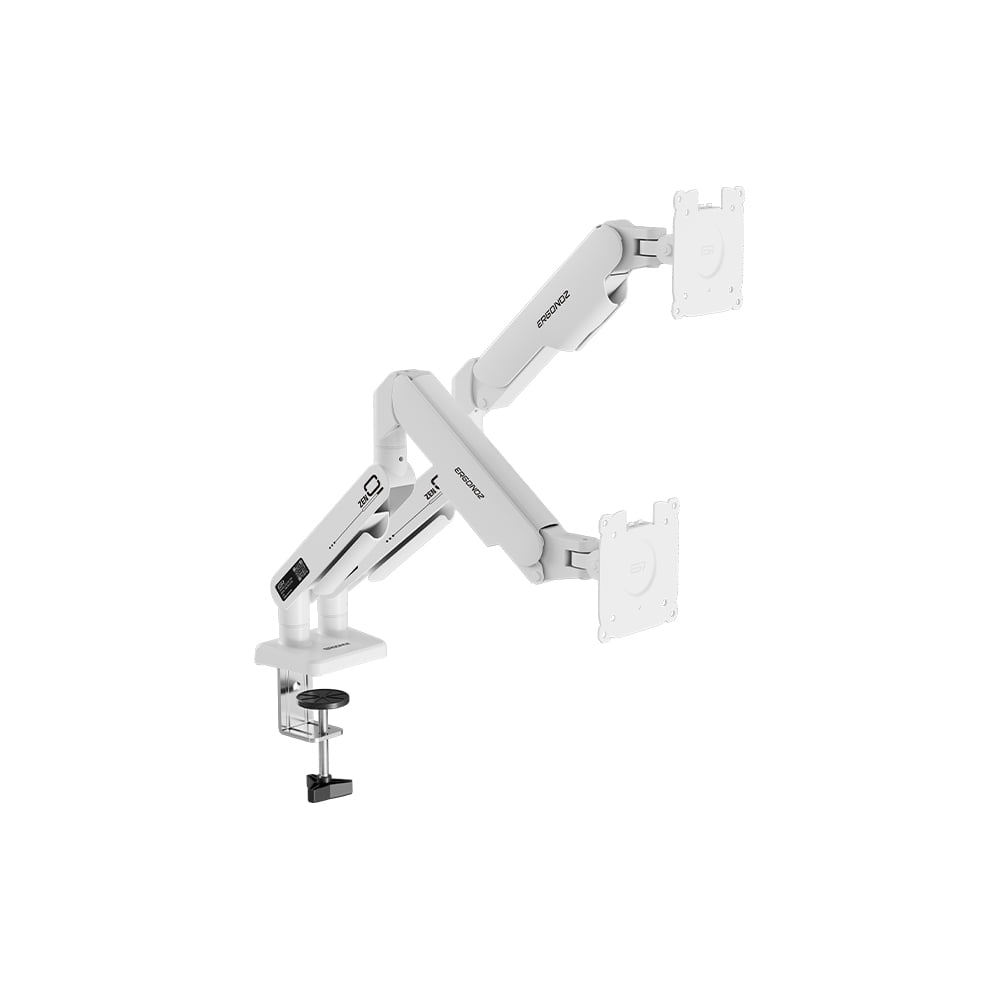ขาจับจอแขนคู่ ERGONOZ รุ่น ZEN-0 สีขาว_0