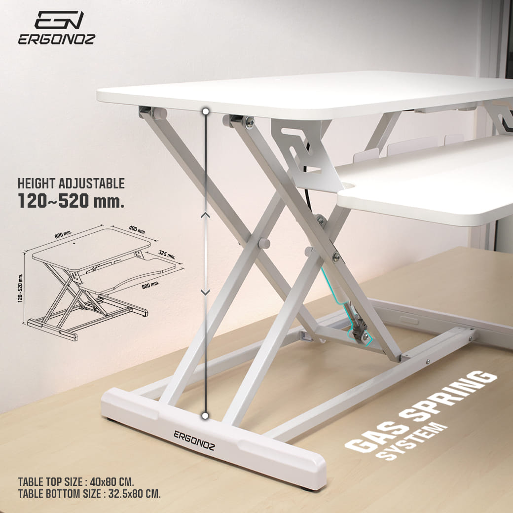 โต๊ะปรับระดับ ERGONOZ EGN-STA01V2-B สีดำ_4