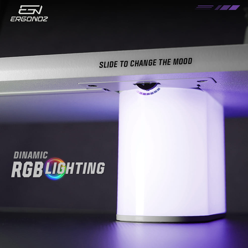 แท่นวางจอ ERGONOZ EGN-LUMINAR-100-B กว้าง 100 ซม., สีดำ (LEVATOR LUMINAR MONITOR RISER มีไฟ RGB)_5