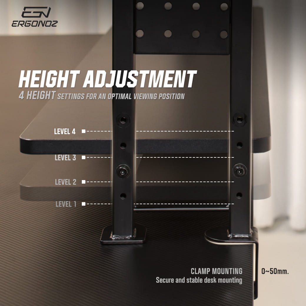ชั้นวางอเนกประสงค์ 2 ชั้น ERGONOZ EGN-PANEL04-130-B สีดำ_8