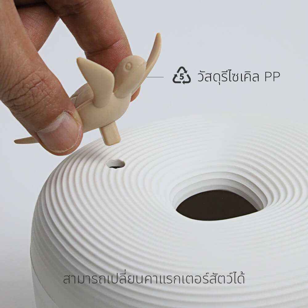 กล่องทิชชู QUALY รุ่น MINI พร้อมฟิกเกอร์เต่า ขนาด 13.8X13.8X9.1 ซม. ใช้งานได้สองด้าน สีขาว