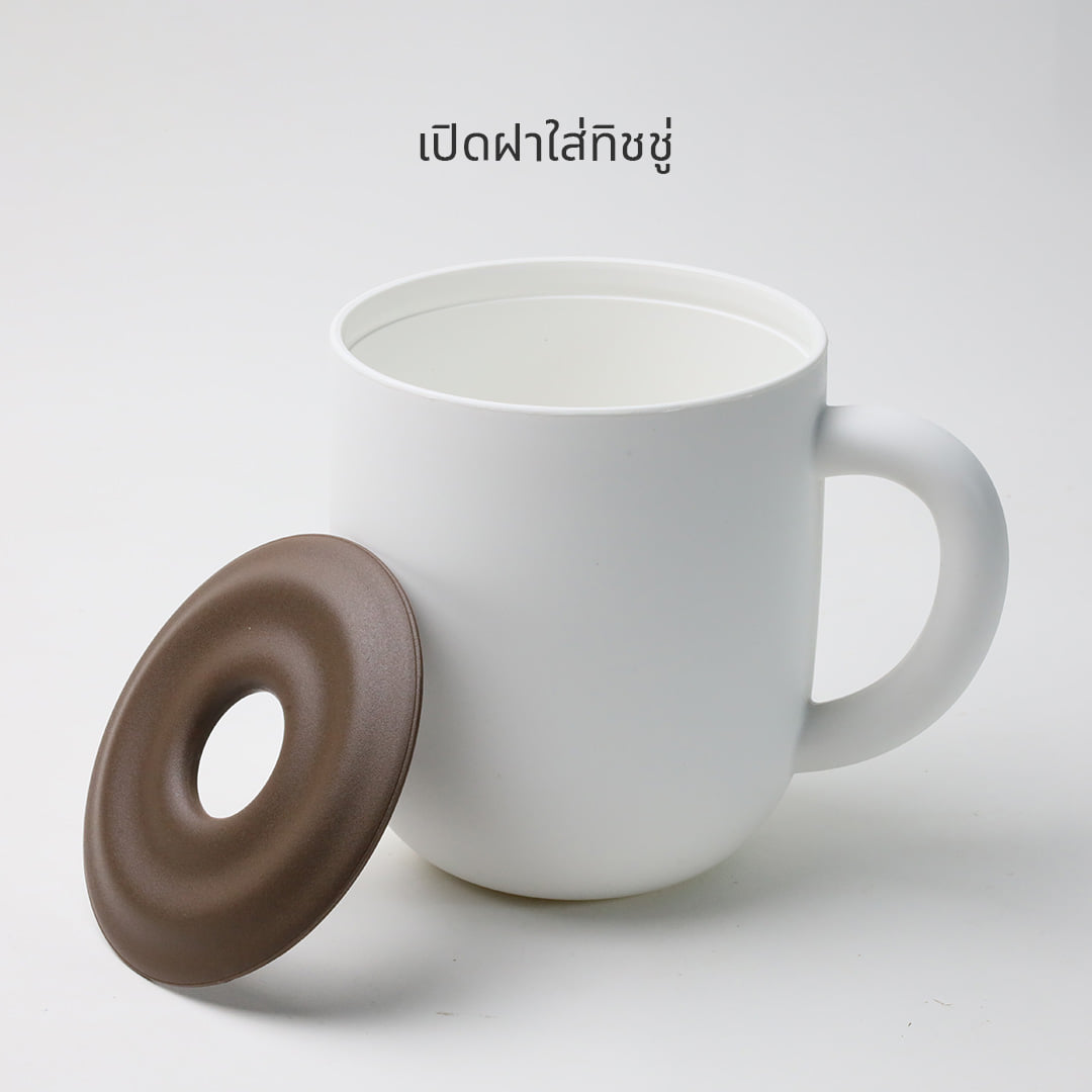 กล่องทิชชู่แบบม้วน QUALY ดีไซน์ ถ้วยกาแฟ สีขาว_3