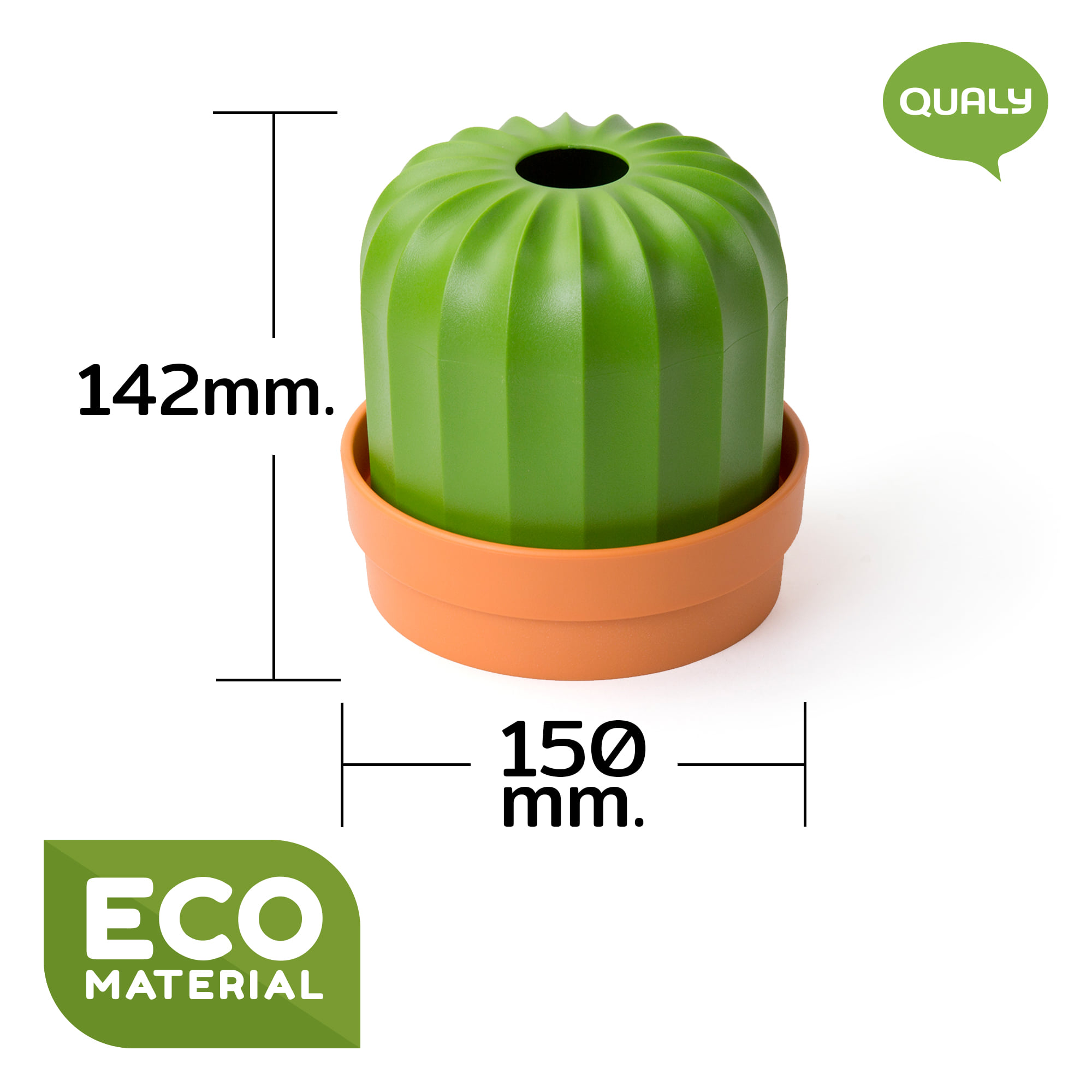กล่องทิชชู่ กระถางต้นกระบองเพชร สีส้ม-เขียว_3