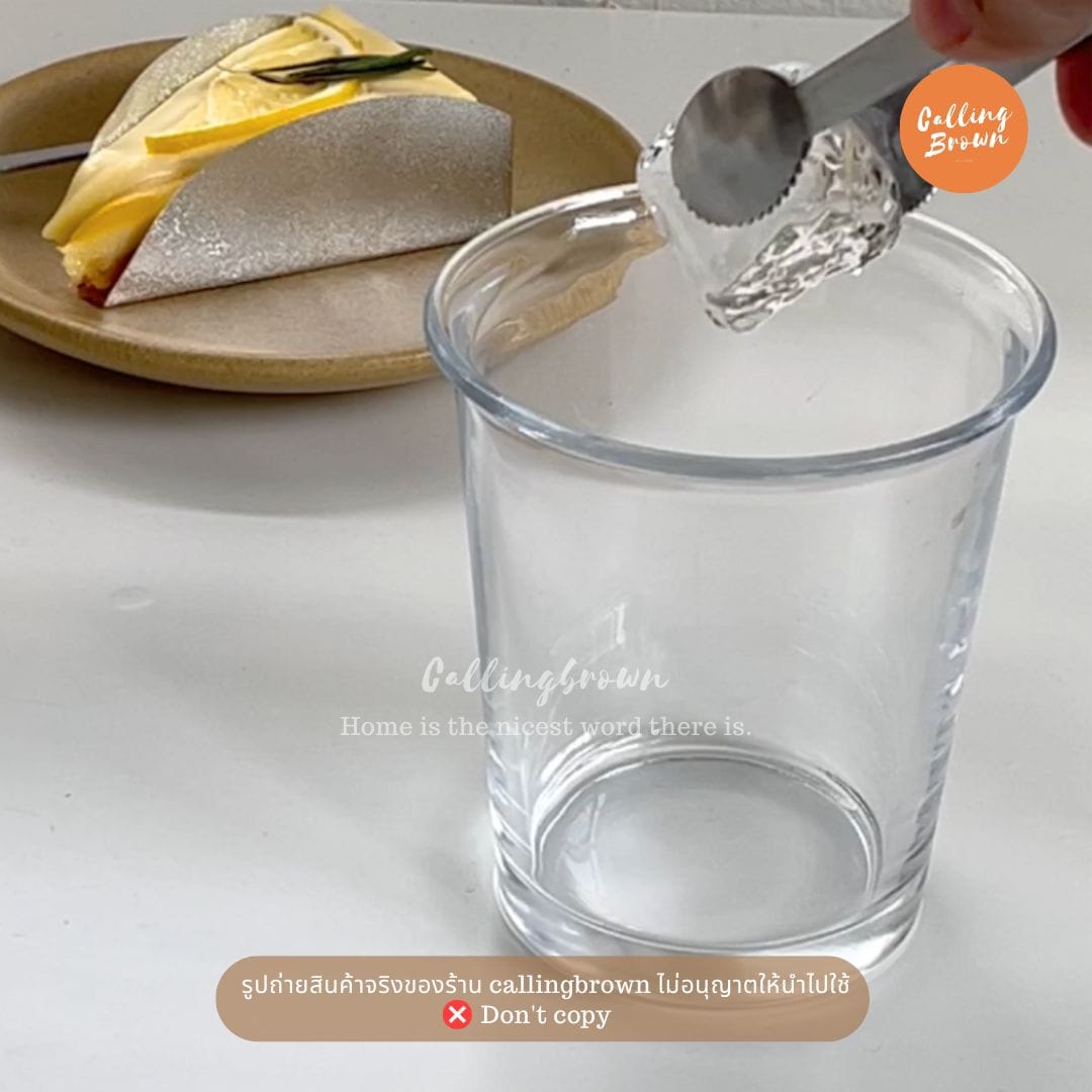 แก้วน้ำ 340ML CALLINGBROWN ขนาด 9.2X10.2 ซม. แก้วสั้นใส_2