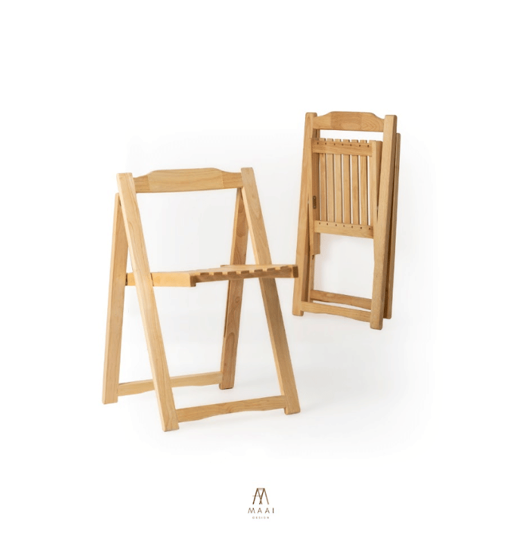 เก้าอี้ไม้ยางพาราแท้ MAAI DESIGN A CHAIR สีบีช_0
