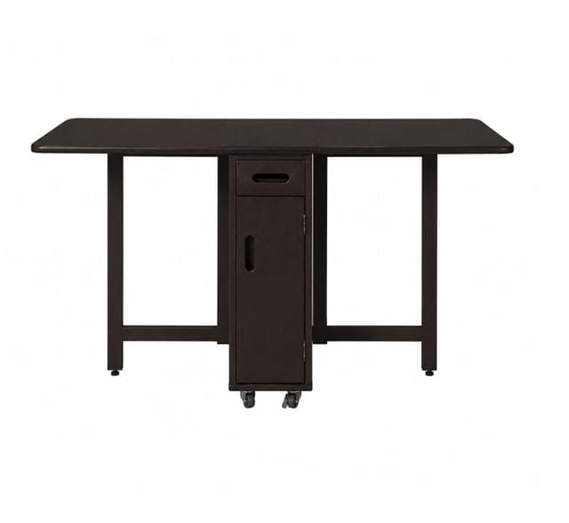 โต๊ะทานข้าวไม้ยางพาราแท้พับเก็บได้ MAAI DESIGN  รุ่น BUTTERFLY ONLY TABLE สีช็อกโกแลต