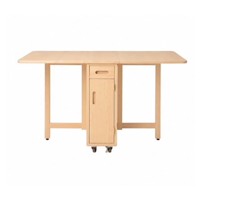 โต๊ะทานข้าวไม้ยางพาราแท้พับเก็บได้ MAAI DESIGN  รุ่น BUTTERFLY ONLY TABLE สีบีช_0