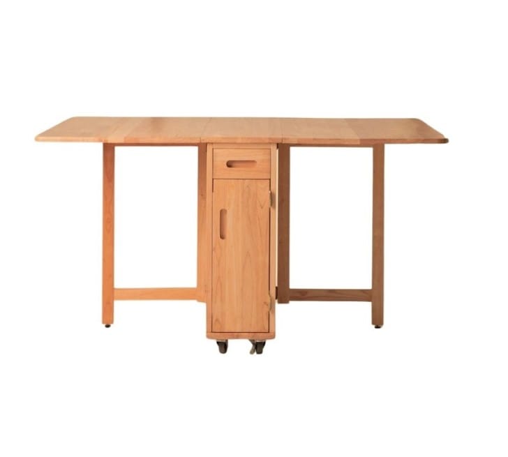 โต๊ะทานข้าวไม้ยางพาราแท้พับเก็บได้ MAAI DESIGN  รุ่น BUTTERFLY ONLY TABLE สีโอ๊ค_0