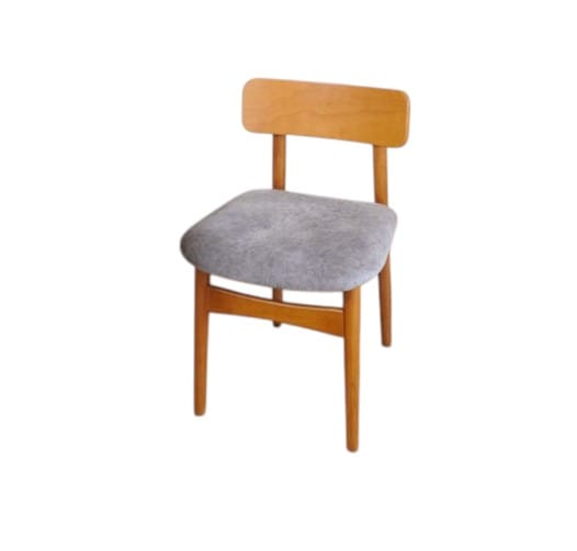 เก้าอี้ทานข้าวไม้ยางพาราแท้ เบาะกำมะหยี่สีเทา MAAI DESIGN SHITA CHAIR สีโอ๊ค_0
