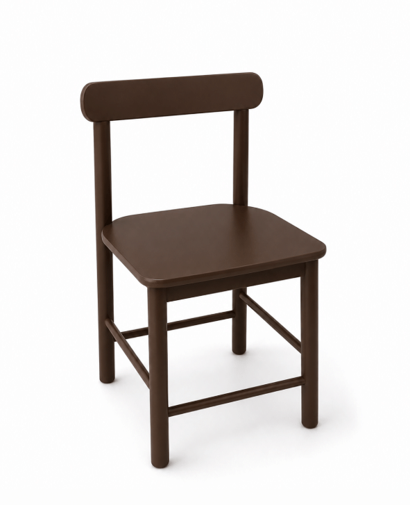 เก้าอี้ทานข้าวไม้ยางพาราแท้ MAAI DESIGN ISU CHAIR สีช็อกโกแลต_0