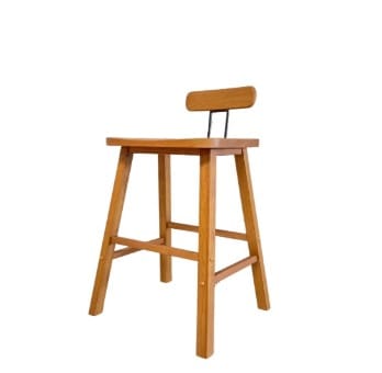 เก้าอี้บาร์ไม้ยางพารา MAAI DESIGN รุ่น SORU BAR STOOL 24'' สีโอ๊ค_0