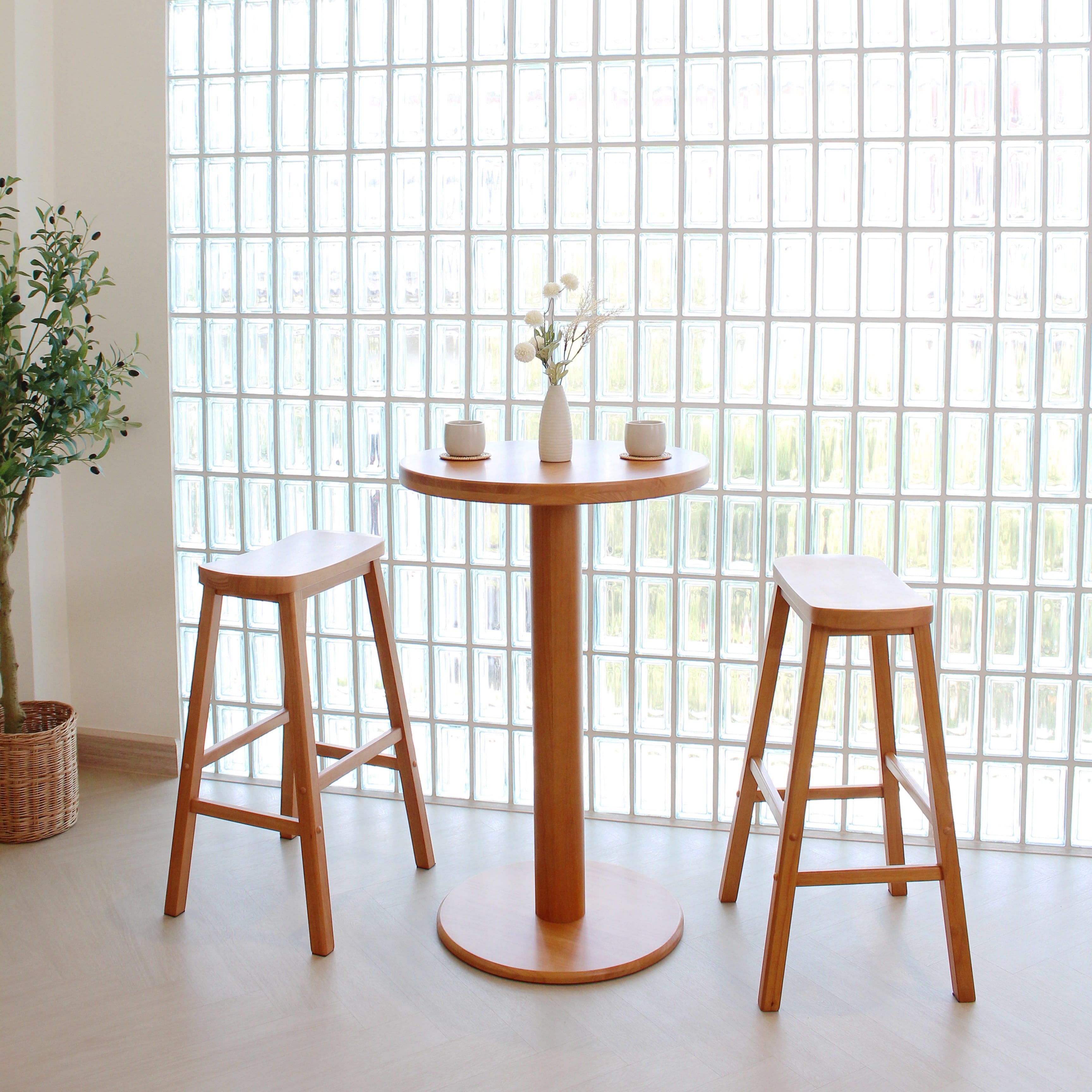 โต๊ะทานข้าวไม้ยางพาราแท้ MAAI DESIGN  รุ่น NAMI TABLE L 60 CM สีโอ๊ค_1