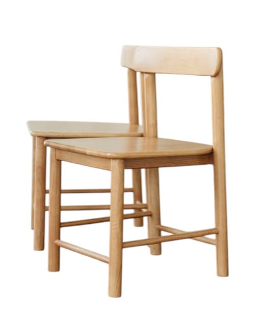 เก้าอี้ทานข้าวไม้ยางพาราแท้ MAAI DESIGN ISU CHAIR ลวดลายธรรมชาติ สีโอ๊ค_1
