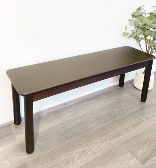 เก้าอี้ม้านั่งยาว/ม้านั่งไม้ยางพาราแท้ MAAI DESIGN ISSHO BENCH  120 CM. สี CHOCOLATE_1