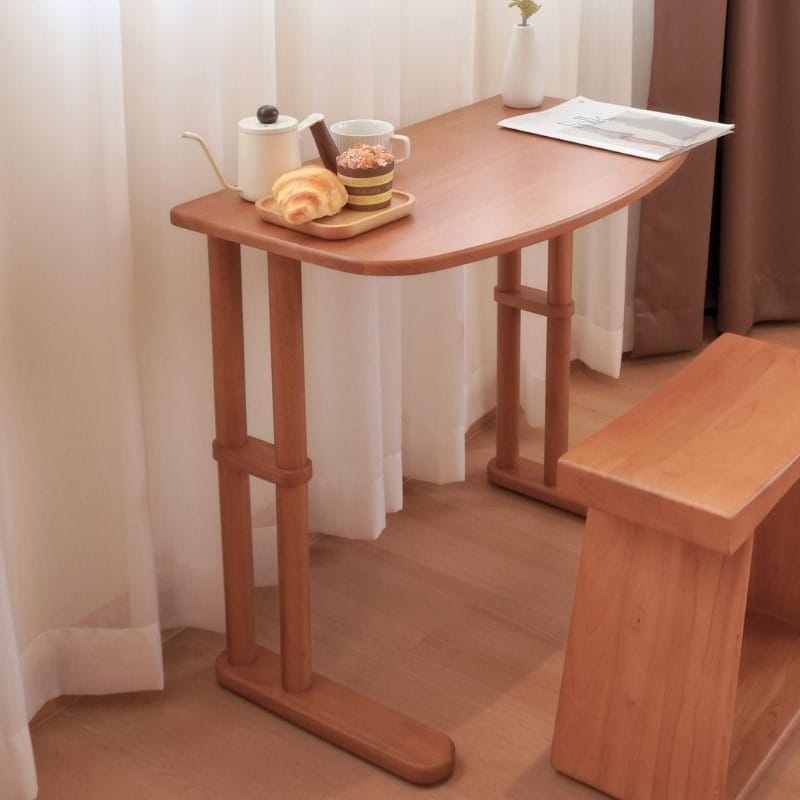 โต๊ะทำงานไม้ยางพารา ปรับ2ระดับ MAAI DESIGN รุ่น TACHI SIDE TABLE สีโอ๊ค_1