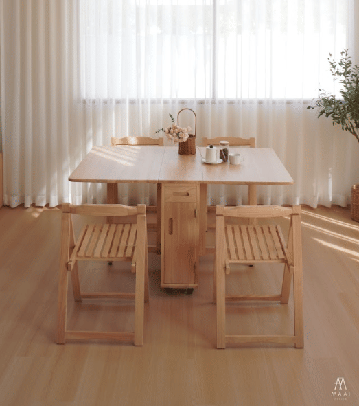 เก้าอี้ไม้ยางพาราแท้ MAAI DESIGN A CHAIR สีบีช_2