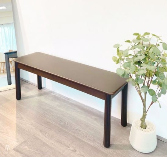 เก้าอี้ม้านั่งยาว/ม้านั่งไม้ยางพาราแท้ MAAI DESIGN ISSHO BENCH  120 CM. สี CHOCOLATE_2