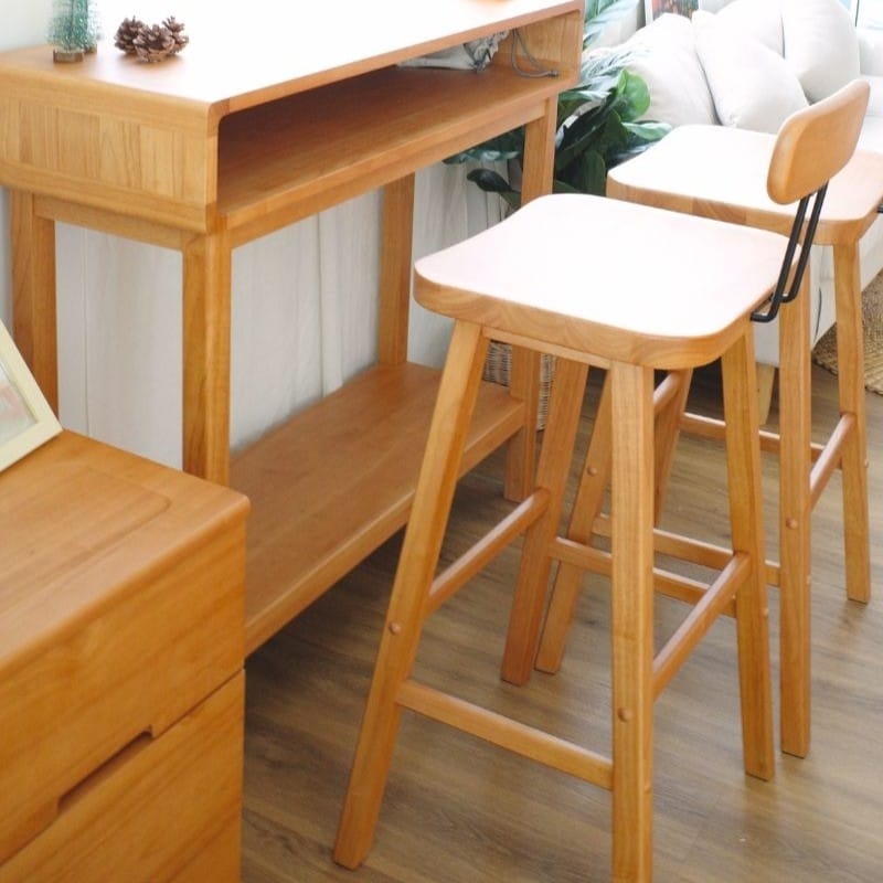 เก้าอี้บาร์ไม้ยางพารา MAAI DESIGN รุ่น REZU BAR STOOL 29'' สีโอ๊ค_3