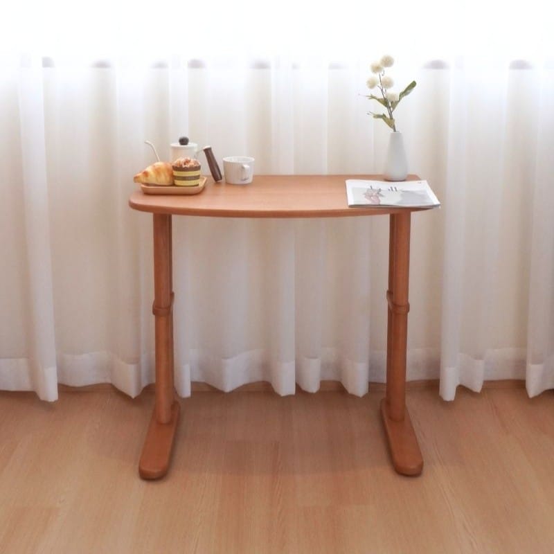 โต๊ะทำงานไม้ยางพารา ปรับ2ระดับ MAAI DESIGN รุ่น TACHI SIDE TABLE สีโอ๊ค_3