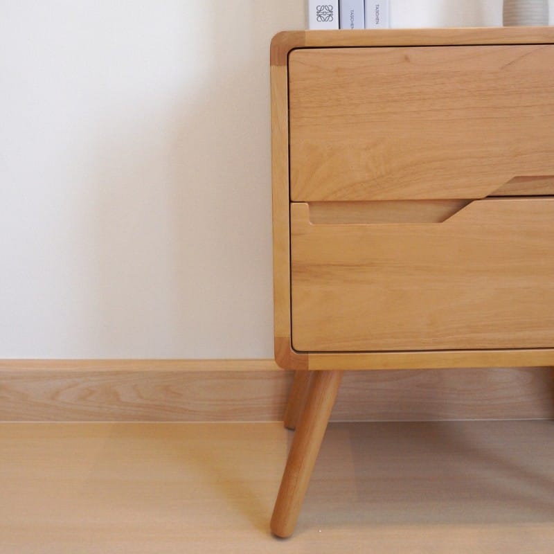 ตู้ลิ้นชักข้างเตียงไม้ยางพารา MAAI DESIGN รุ่น INFINITE SIDE TABLE สีโอ๊ค