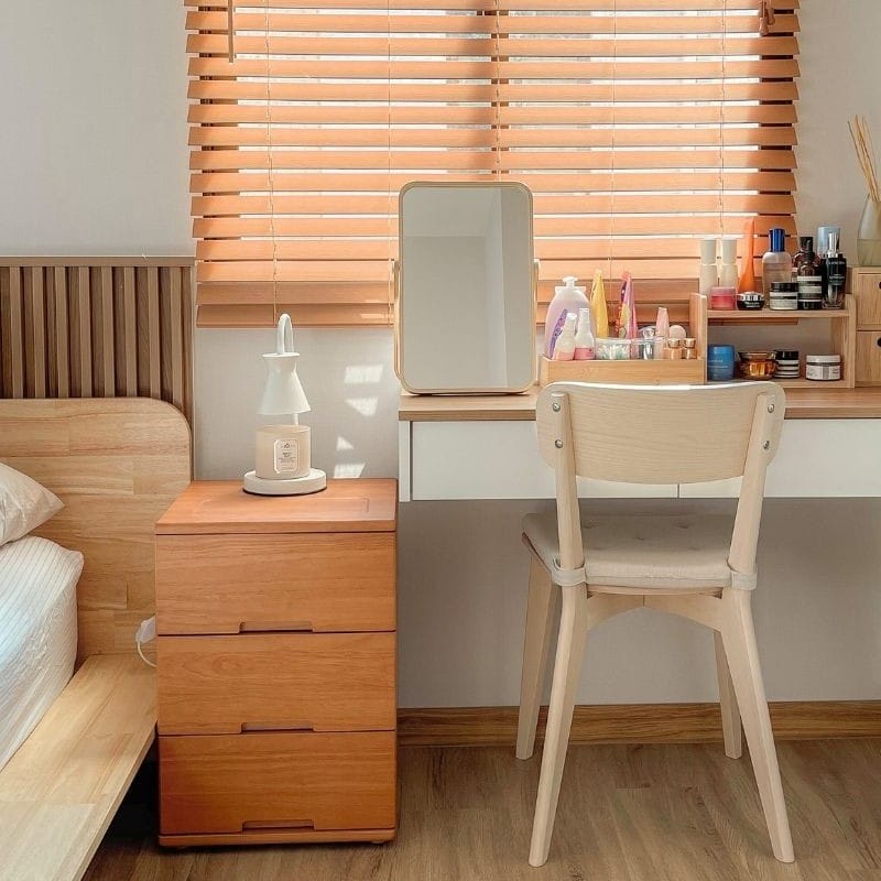 ตู้ลิ้นชักไม้ยางพารา MAAI DESIGN รุ่น SANTO SIDE TABLE สีโอ๊ค