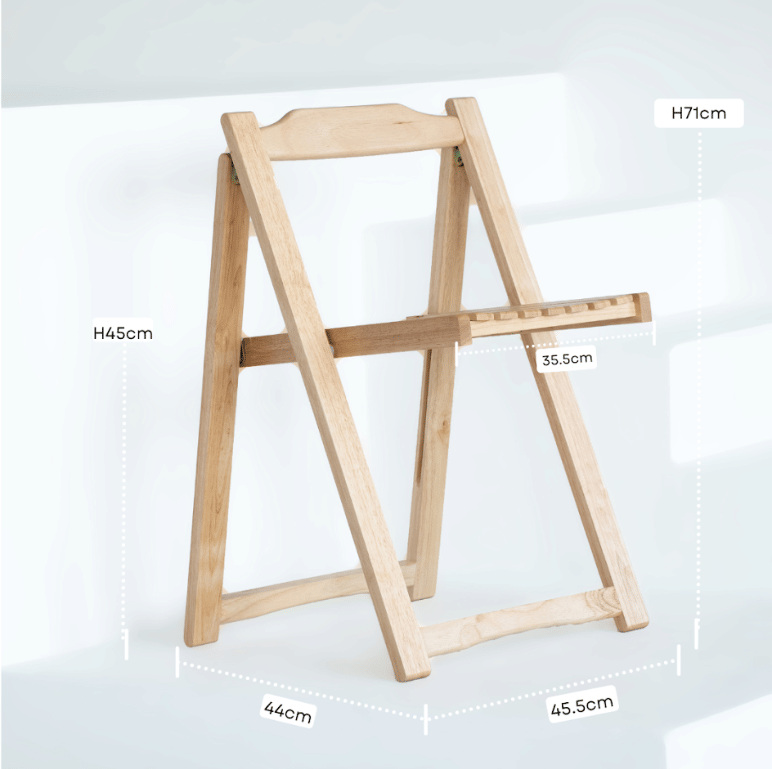 เก้าอี้ไม้ยางพาราแท้ MAAI DESIGN A CHAIR สีบีช_4