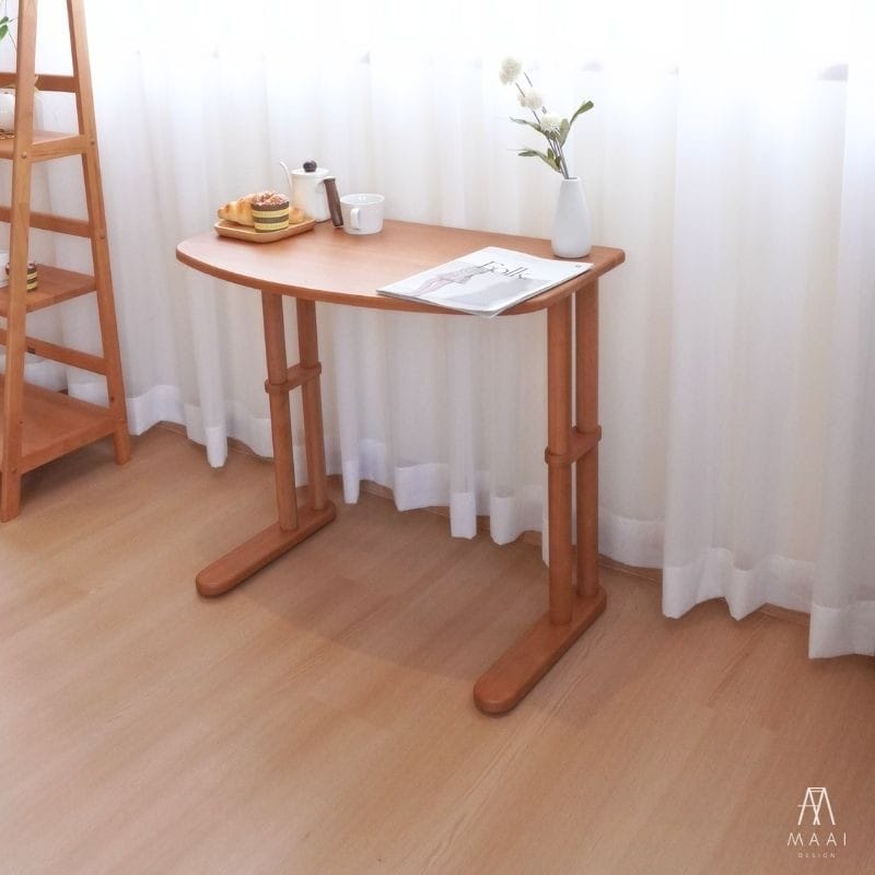 โต๊ะทำงานไม้ยางพารา ปรับ2ระดับ MAAI DESIGN รุ่น TACHI SIDE TABLE สีโอ๊ค_4