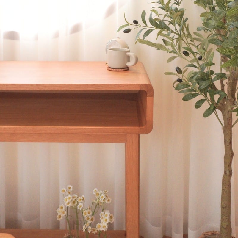 โต๊ะบาร์ไม้ยางพารา MAAI DESIGN รุ่น MITASU CONSOLE TABLE สีโอ๊ค