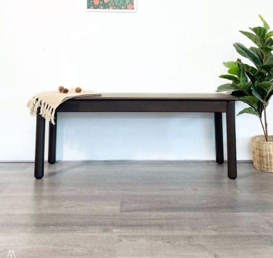 เก้าอี้ม้านั่งยาว/ม้านั่งไม้ยางพาราแท้ MAAI DESIGN ISSHO BENCH  120 CM. สี CHOCOLATE_5