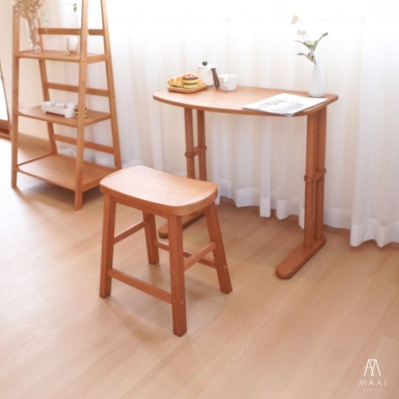 โต๊ะทำงานไม้ยางพารา ปรับ2ระดับ MAAI DESIGN รุ่น TACHI SIDE TABLE สีโอ๊ค_5