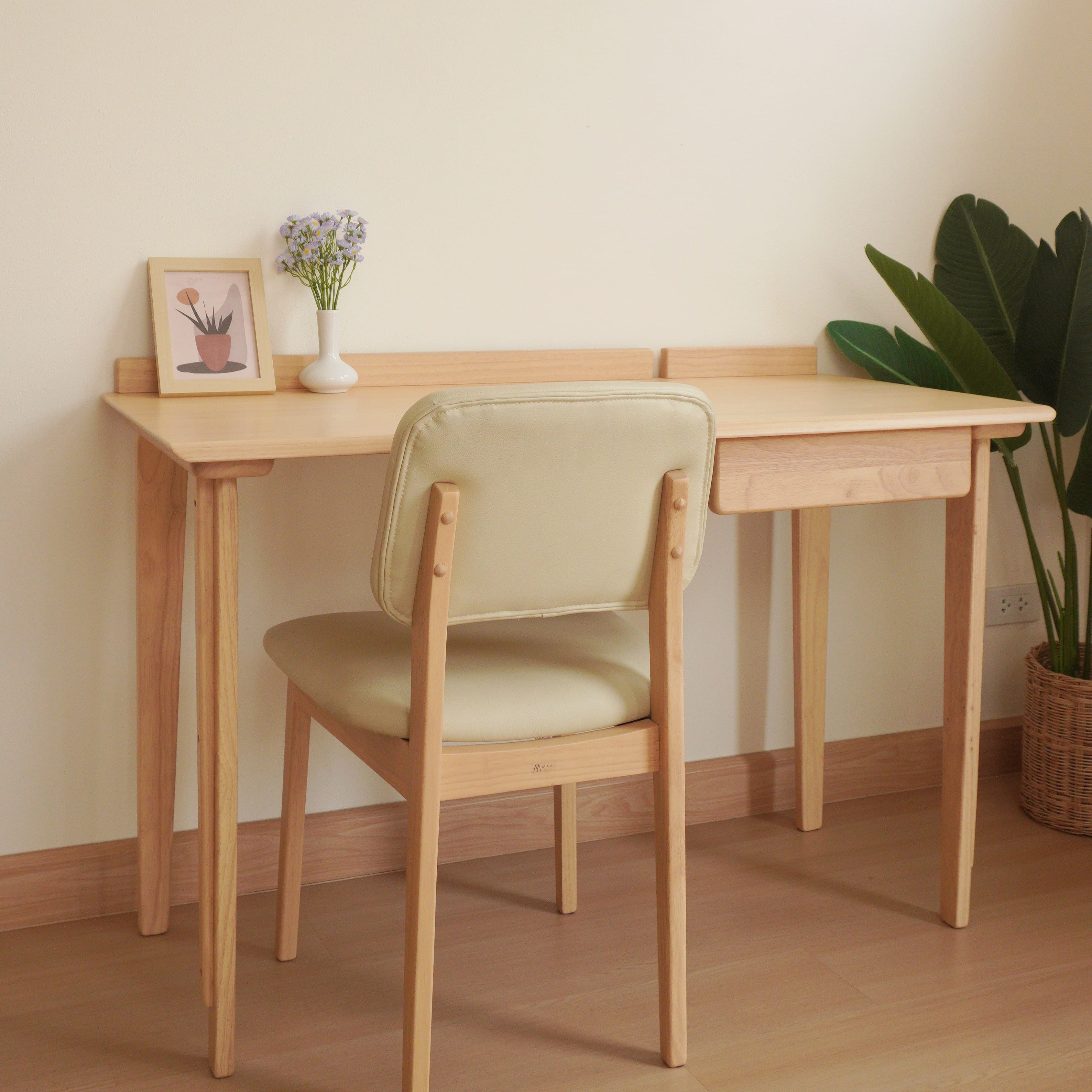 โต๊ะทำงานไม้ยางพารา MAAI DESIGN รุ่น BENKYO TABLE สีบีช_5