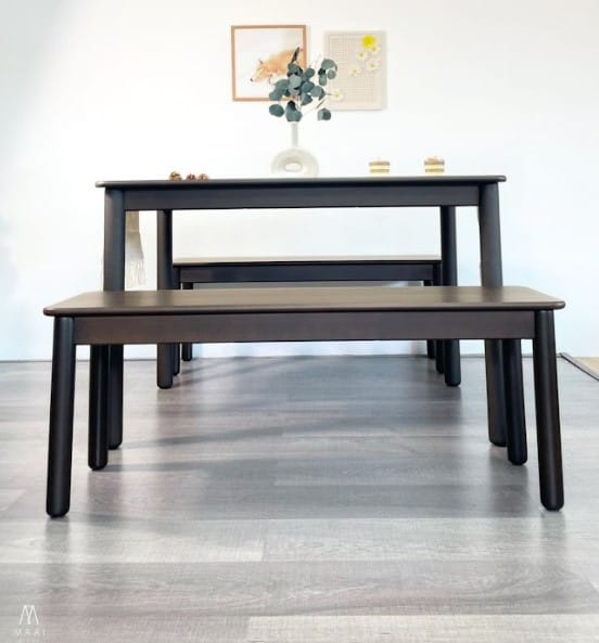เก้าอี้ม้านั่งยาว/ม้านั่งไม้ยางพาราแท้ MAAI DESIGN ISSHO BENCH  120 CM. สี CHOCOLATE_7