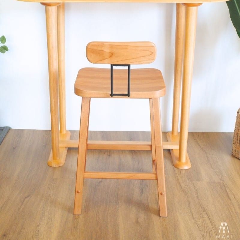 เก้าอี้บาร์ไม้ยางพารา MAAI DESIGN รุ่น SORU BAR STOOL 24'' สีโอ๊ค_7