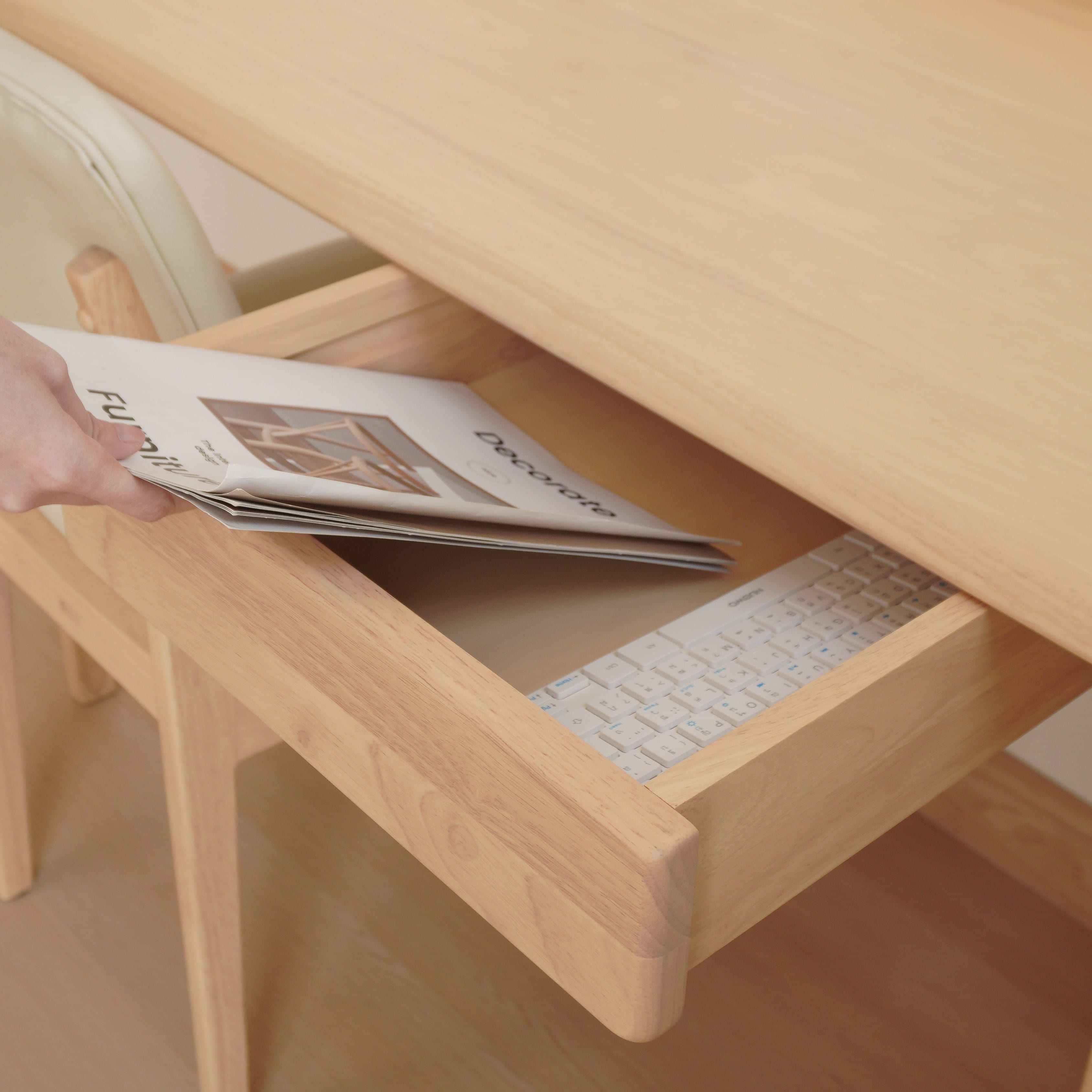 โต๊ะทำงานไม้ยางพารา MAAI DESIGN รุ่น BENKYO TABLE สีบีช_7