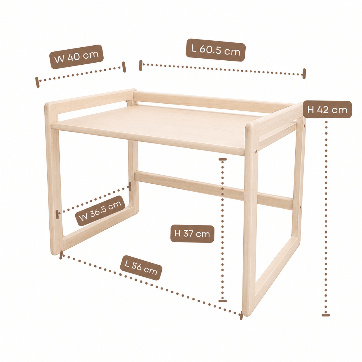 ชั้นวางคร่อมไมโครเวฟ ไม้ยางพารา สไตล์ญี่ปุ่น MAAI DESIGN รุ่น OBUN SHELF สี BEECH