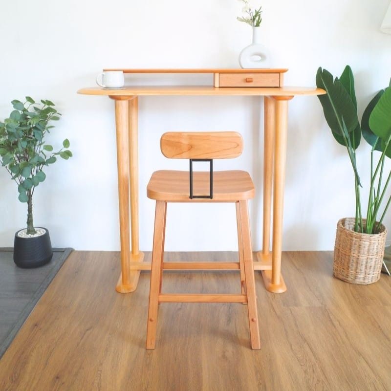 เก้าอี้บาร์ไม้ยางพารา MAAI DESIGN รุ่น SORU BAR STOOL 24'' สีโอ๊ค_8